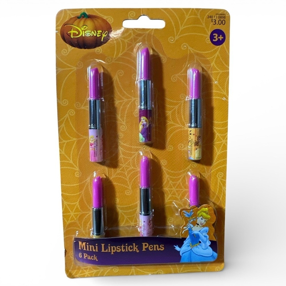 Disney Princess Mini Lipstick Pens 6 Pack Party Favors RARE HTF Discontinued NEW